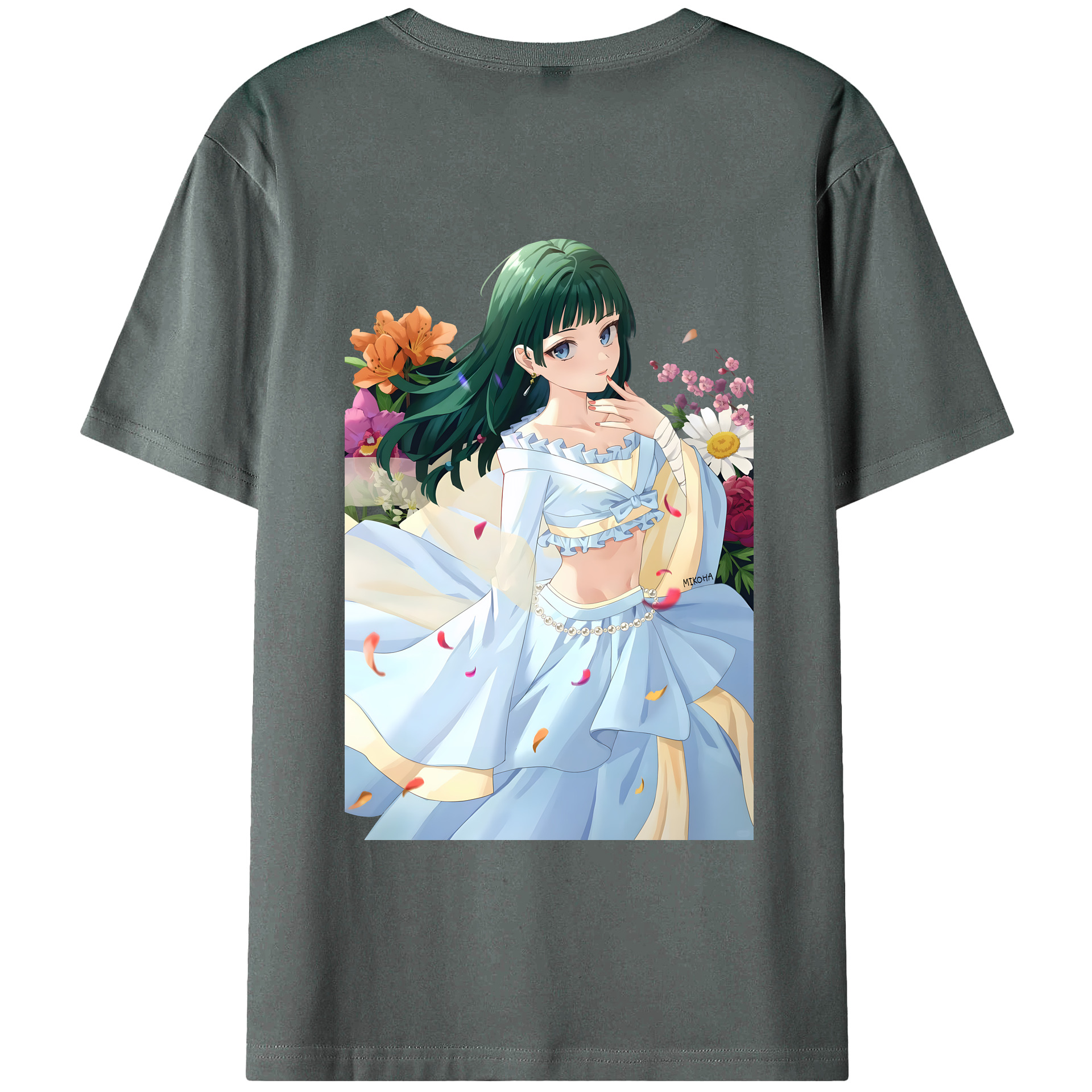 （画像用） 薬屋のひとりごと The Apothecary Diaries 綿100％ メンズ半袖Tシャツ（バックプリント） 通気性